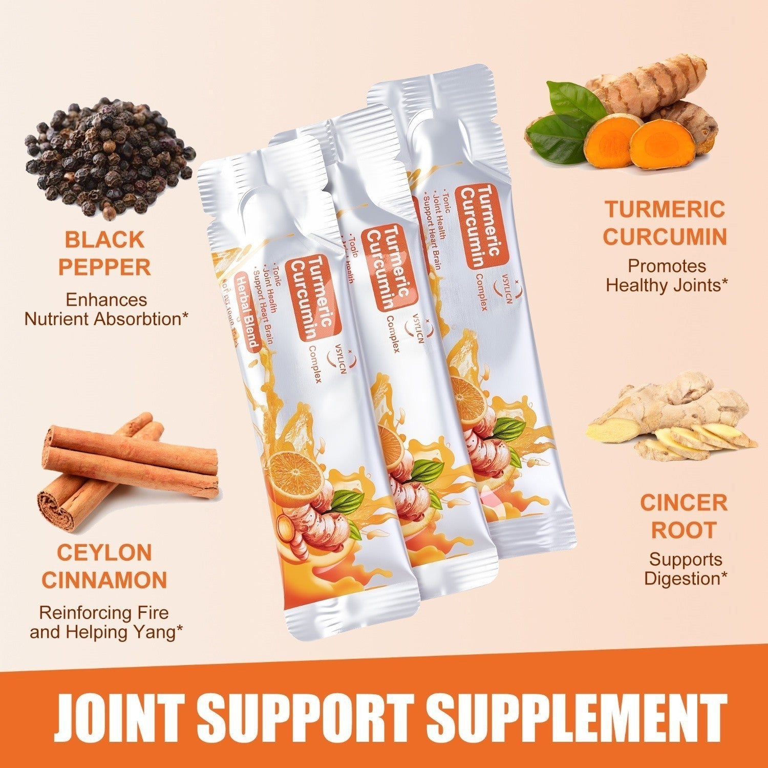 800mg High-Strength Curcumin Turmeric Energy Drink Black Pepper Joint Inflammati