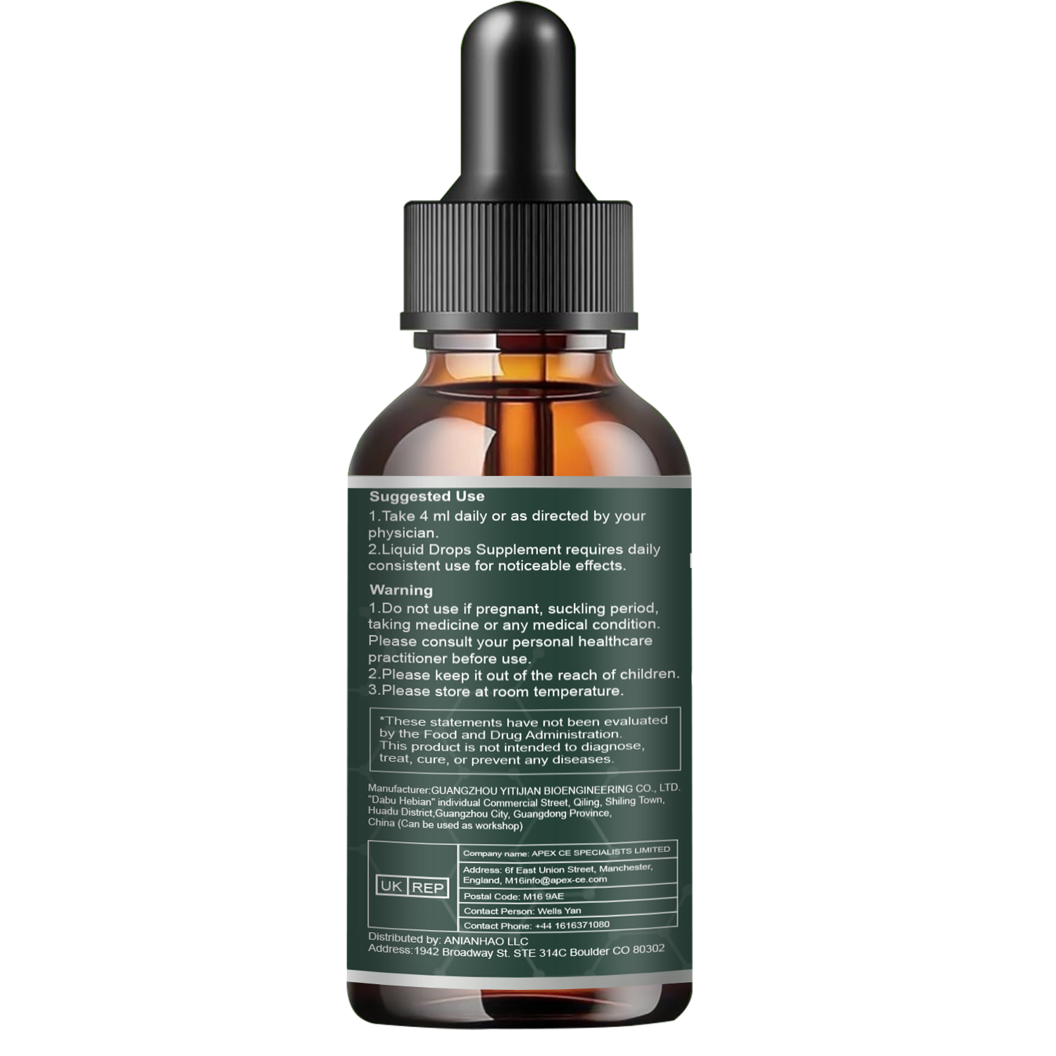 Iodine Selenium Zinc Thyroid Drops with L-Tyrosine & Ashwagandha for Energy 60ml